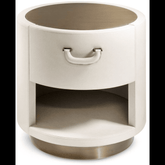 Trueliving Round Green White Side Console Table with Drawer H 34" x W 36" x D 12"